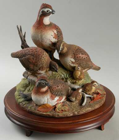 Sadek Bird Figurines Group Of Bob White - Boxed