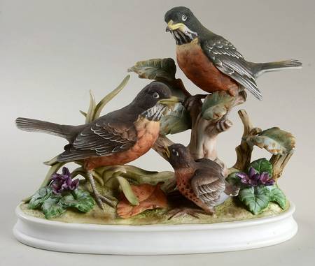 Sadek Bird Figurines Family Of Robins - Boxed