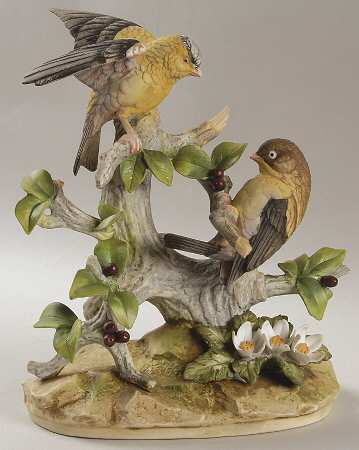 Sadek Bird Figurines Goldfinches - Boxed