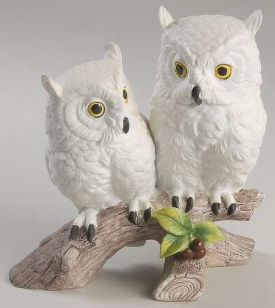 Sadek Bird Figurines Snowy Owls - No Box