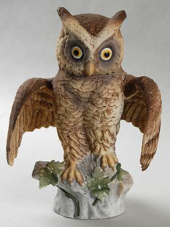 Sadek Bird Figurines Owl-Older - No Box
