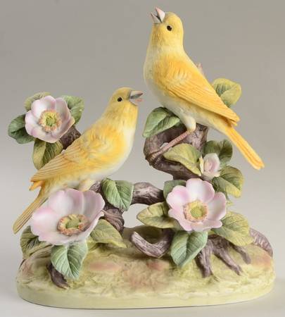 Sadek Bird Figurines Canary Grouping - No Box