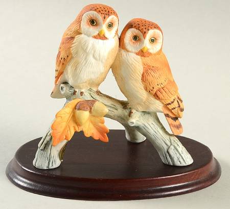 Sadek Bird Figurines Owls - With Box Bx323