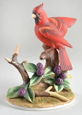 Sadek Bird Figurines Cardinal With Berries-Male - No Box Nb309a