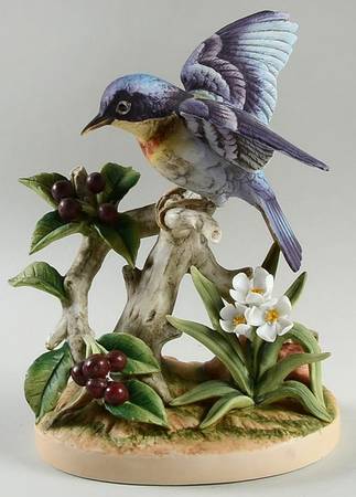 Sadek Bird Figurines Parula Warbler-Male-With Cherries - No Box