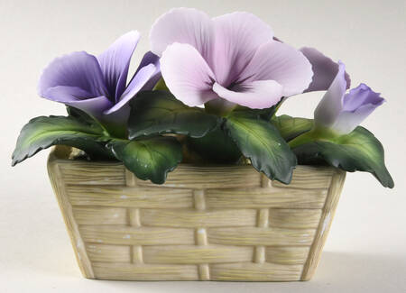 Sadek Flower Figurines Purple Pansy - No Box