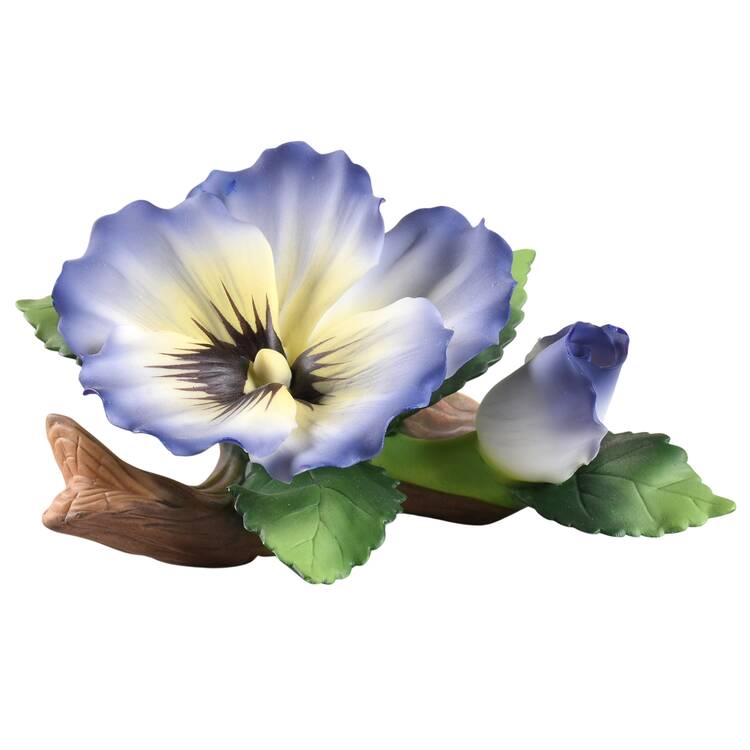 Sadek Flower Figurines Blue Pansy - No Box