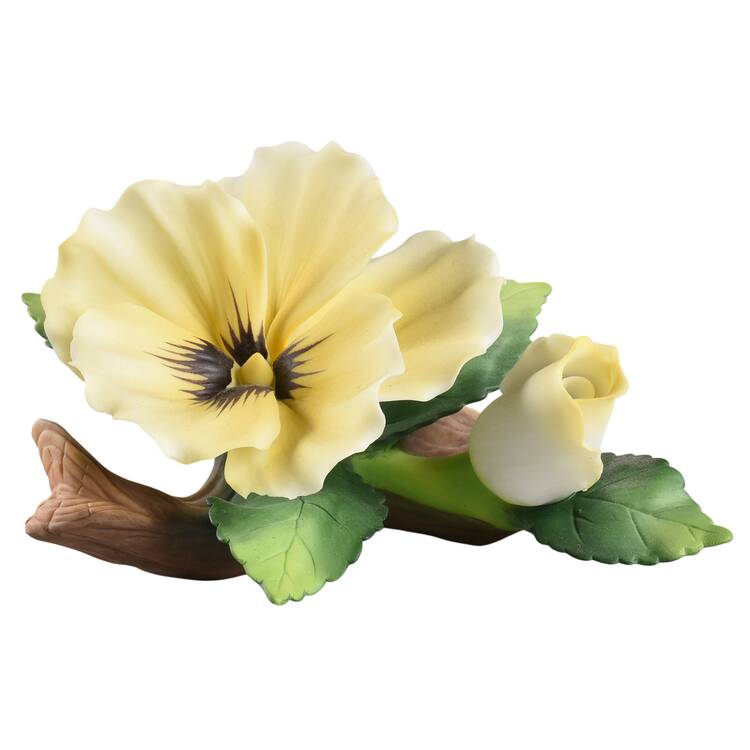 Sadek Flower Figurines Yellow Pansey - No Box