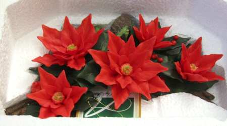Sadek Flower Figurines Poinsetta Bouquet - Boxed