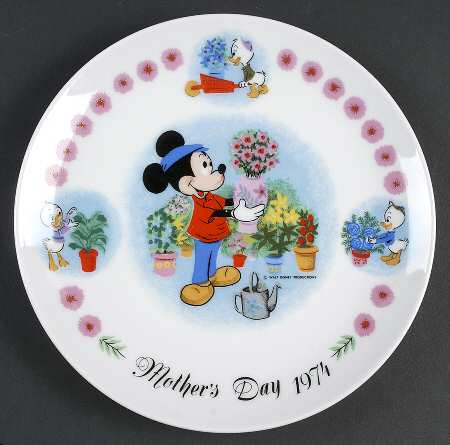 Disney Mothers Day Plate Flowers For Mother - No Box