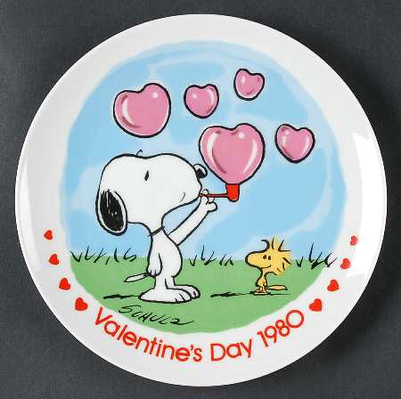 Peanuts Valentine Plate From Snoopy With Love - Boxed