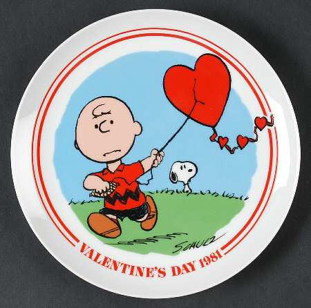 Peanuts Valentine Plate Hearts-A-Flutter - Boxed