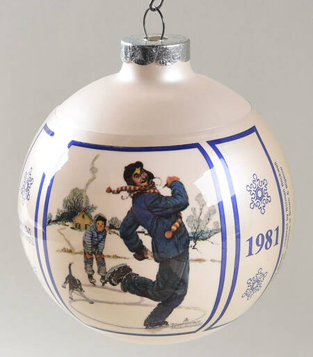 Norman Rockwell Ball Ornament Gay Blades - Boxed