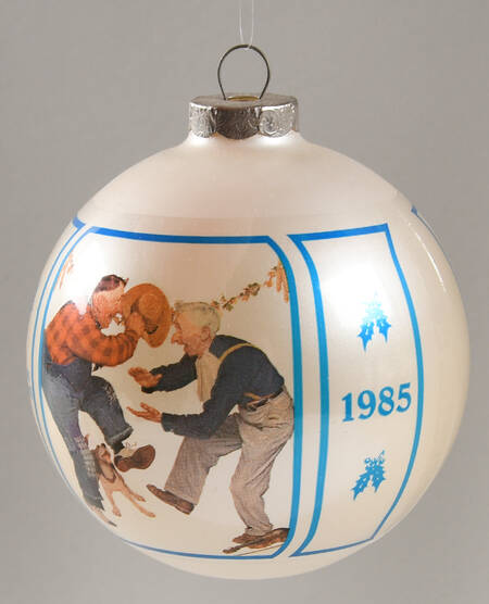 Norman Rockwell Ball Ornament Fancy Footwork - Boxed