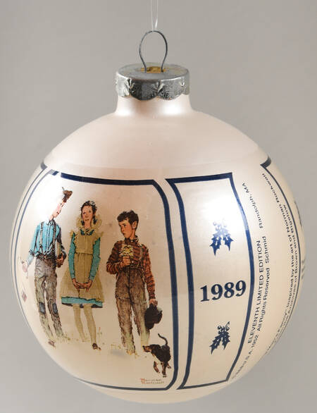 Norman Rockwell Ball Ornament Young Man's Fancy - Boxed