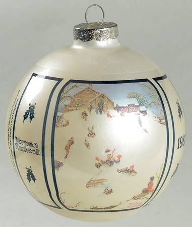 Norman Rockwell Ball Ornament Deadman's Hill - Boxed