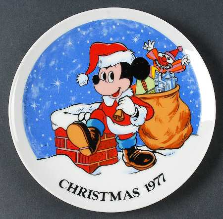 Disney Christmas Plate Down The Chimney - Boxed