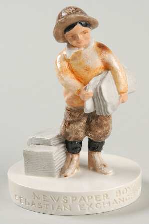 Sebastian Miniature Newspaper Boy-Sebastian Exchange - Boxed