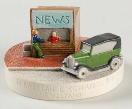 Sebastian Miniature News Stand - Boxed