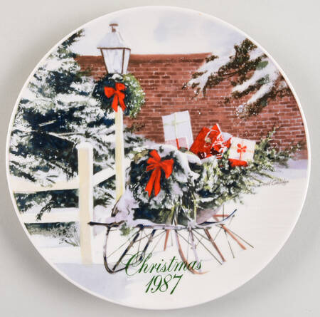 Smuckers Christmas Plates 1987-Christmas Plate - No Box