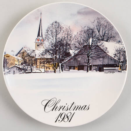 Smuckers Christmas Plates 1981-Christmas Plate - No Box