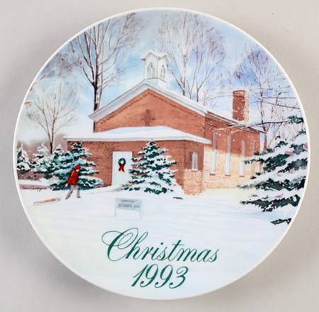 Smuckers Christmas Plates 1993-Christmas Plate - No Box