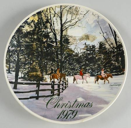 Smuckers Christmas Plates 1979-Christmas Plate - No Box