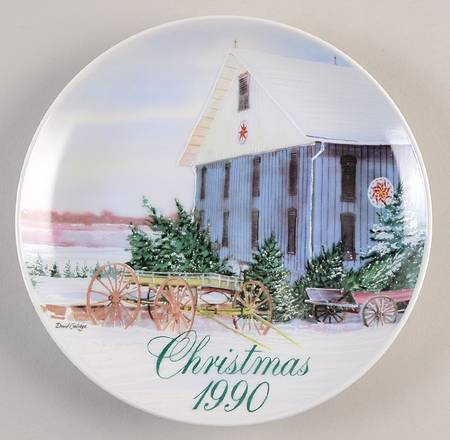 Smuckers Christmas Plates 1990-Christmas Plate - No Box