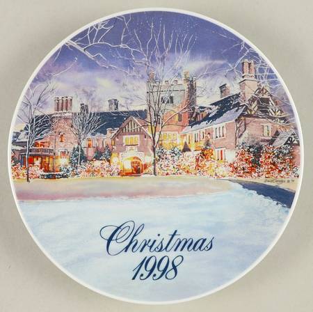 Smuckers Christmas Plates 1998-Stan Hywet Hall And Gardens - No Box