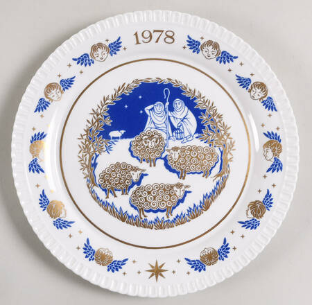 Spode Christmas Plate While Shepherds Watched  - Boxed
