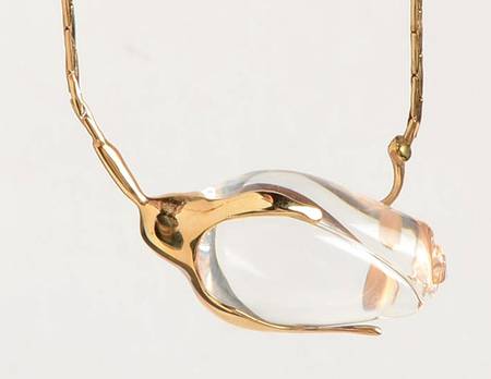 Steuben Figurines & Giftware 14k Gold Rosebud Choker Necklace - With Box Bx736