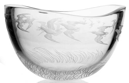 Steuben Figurines & Giftware Snipe Bowl - James Houston - No Box