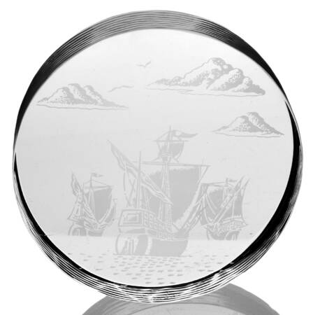 Steuben Figurines & Giftware Voyage Of Columbus-Sailing Ships - Nb704a, No Box