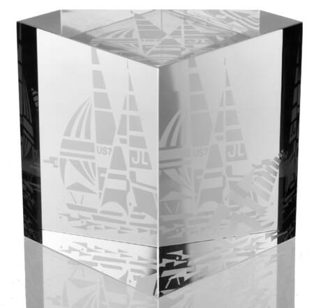 Steuben Figurines & Giftware Sailing - Sports Paperweight - Boxed