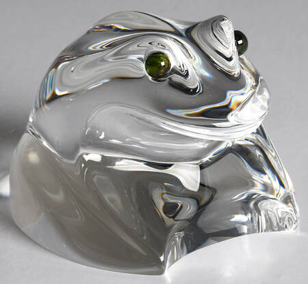 Steuben Figurines & Giftware Magical Frog-Green Eyes - Boxed