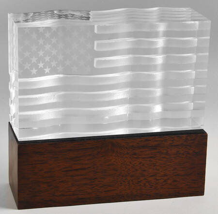 Steuben Figurines & Giftware Star Spangled Banner W/Base - Boxed