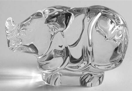 Hand Coolers By Steuben Rhinoceros (Limited Edition) - Boxed