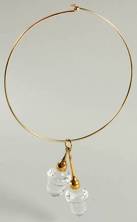 Steuben Figurines & Giftware Acorns Pendant With Necklace - With Box