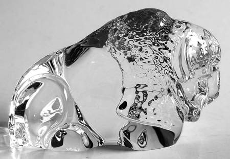 Hand Coolers By Steuben Bison - Boxed