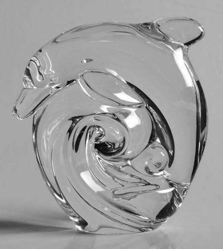 Hand Coolers By Steuben Dolphin  - Boxed