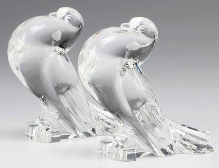 Steuben Figurines & Giftware Pouter Pigeon (Pair) - No Box