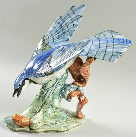 Stangl Birds Blue Jay With Peanut - No Box