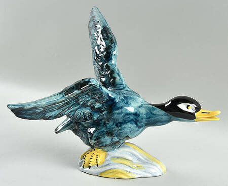 Stangl Birds Flying Duck-Blue & Black - No Box