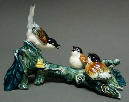 Stangl Birds Chickadees-Black & White - No Box
