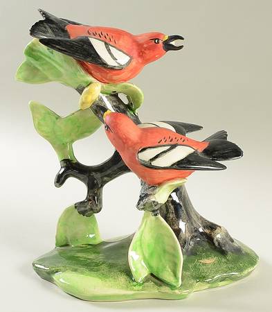 Stangl Birds White Wing Crossbill-Double - No Box