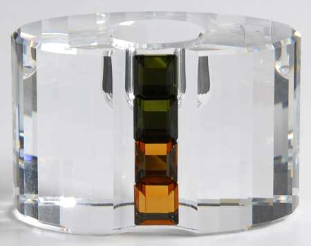 Swarovski Candleholders Rainbow Candleholder-Topaz-Olvine - Boxed