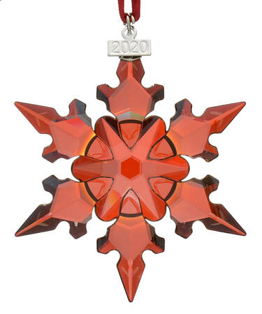 Swarovski Annual Ornaments 2020 Snowflake-Red Magma - With Box