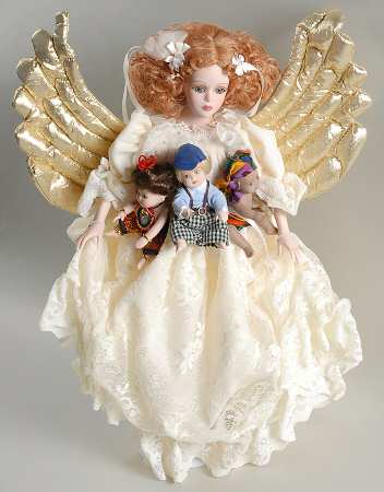 Connoisseur Doll Collection Hope-Angel W/3 Dolls Attached - Boxed