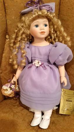 Connoisseur Doll Collection Mary-Purple Dress - With Box Bx774