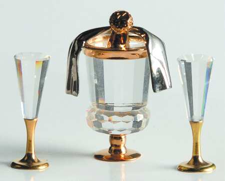Celebrations Champagne Bucket With Flutes-3pc Set - Boxed